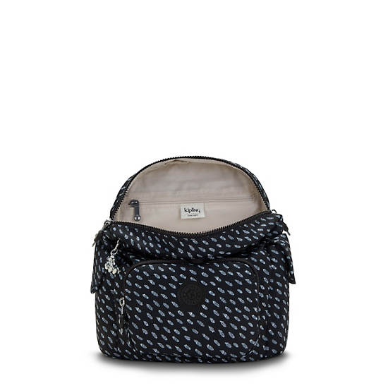 Sacs À Dos Kipling City Pack Mini Printed Backpack Noir | FR 1194MQ